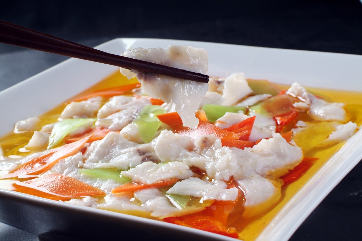 餐饮美食鸡汁鱼片高清图片