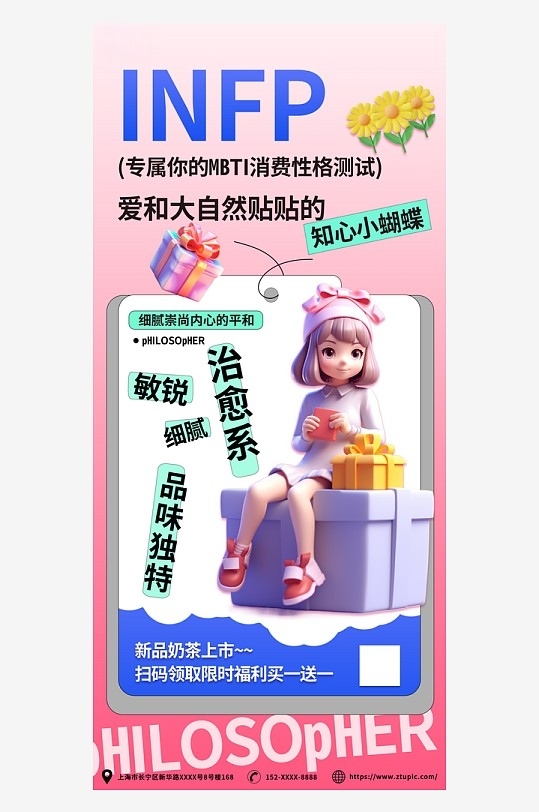 创意MBTI性格消费测试热点营销海报