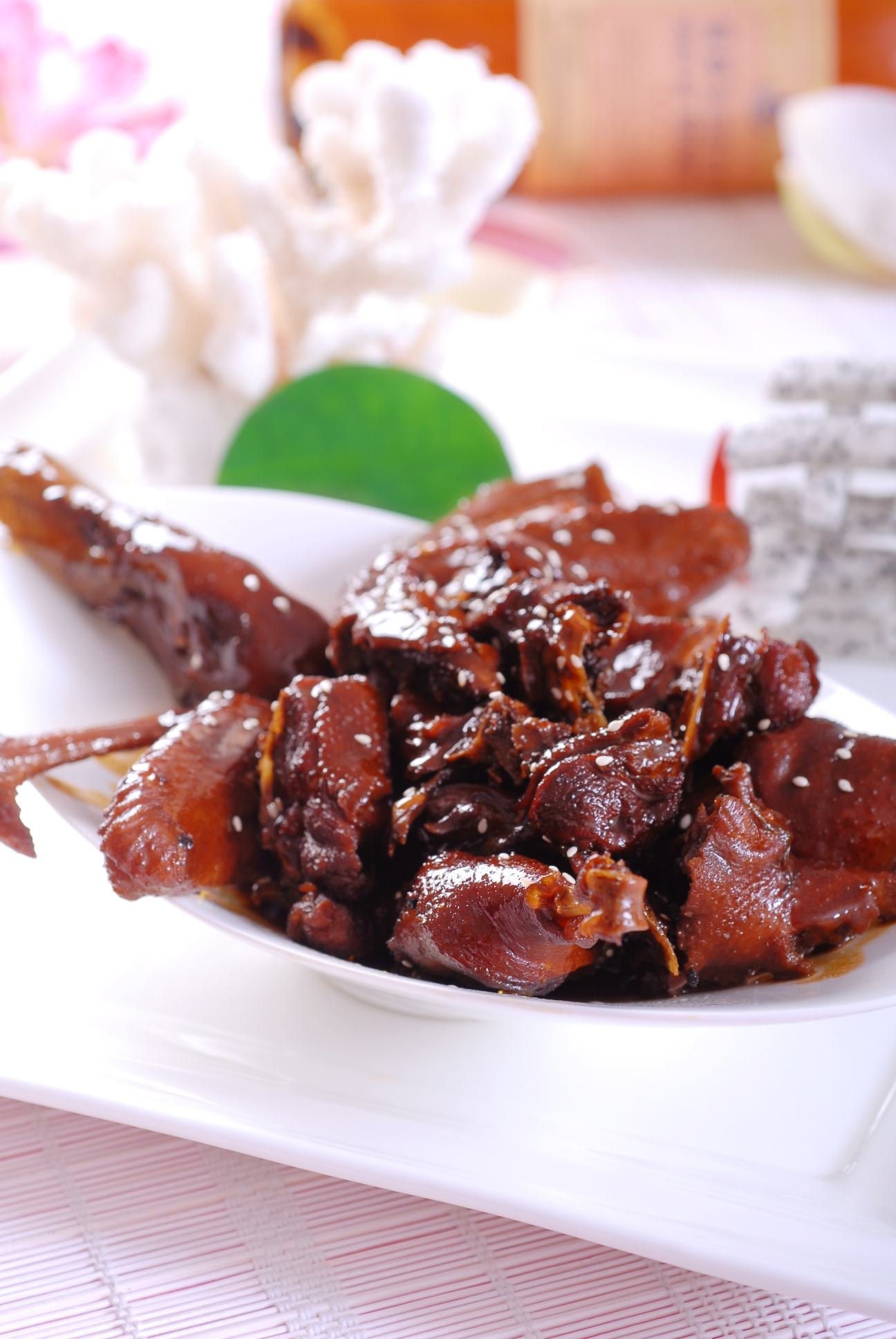 餐饮美食檀香海鲜鸭宣传图片灯箱