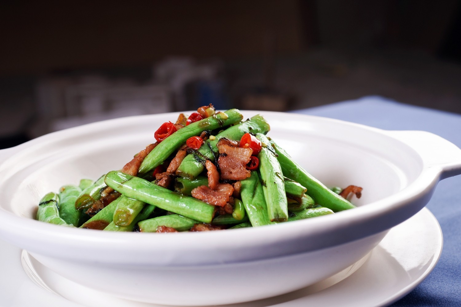 餐饮美食蜜制四季豆高清图片