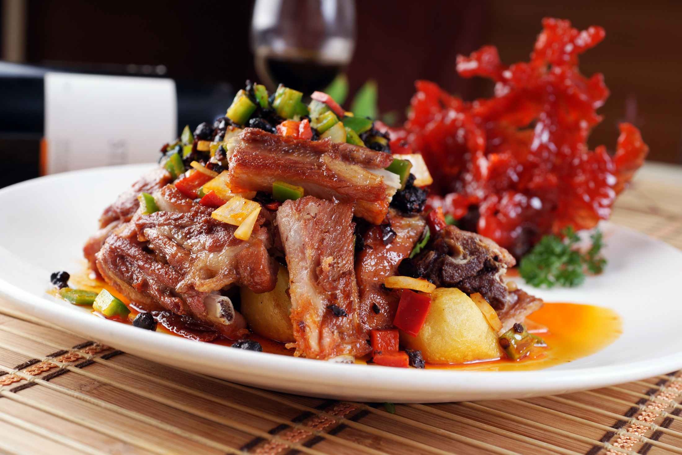 高清图片餐饮美食川菜合味羊排高清图片