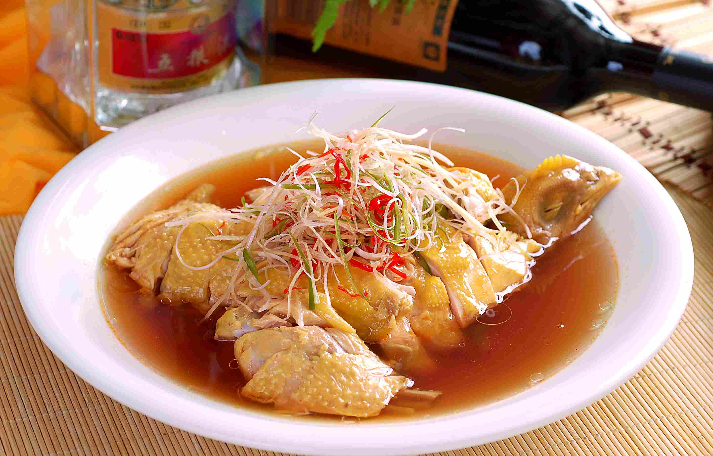 餐饮美食古法烹仔鸡宣传图片灯箱