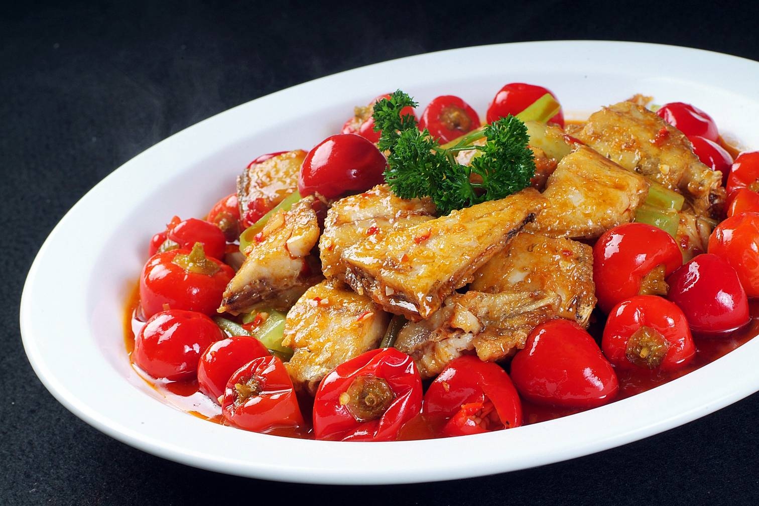 高清图片餐饮美食川菜耗儿鱼系列泡椒耗儿鱼高清图片