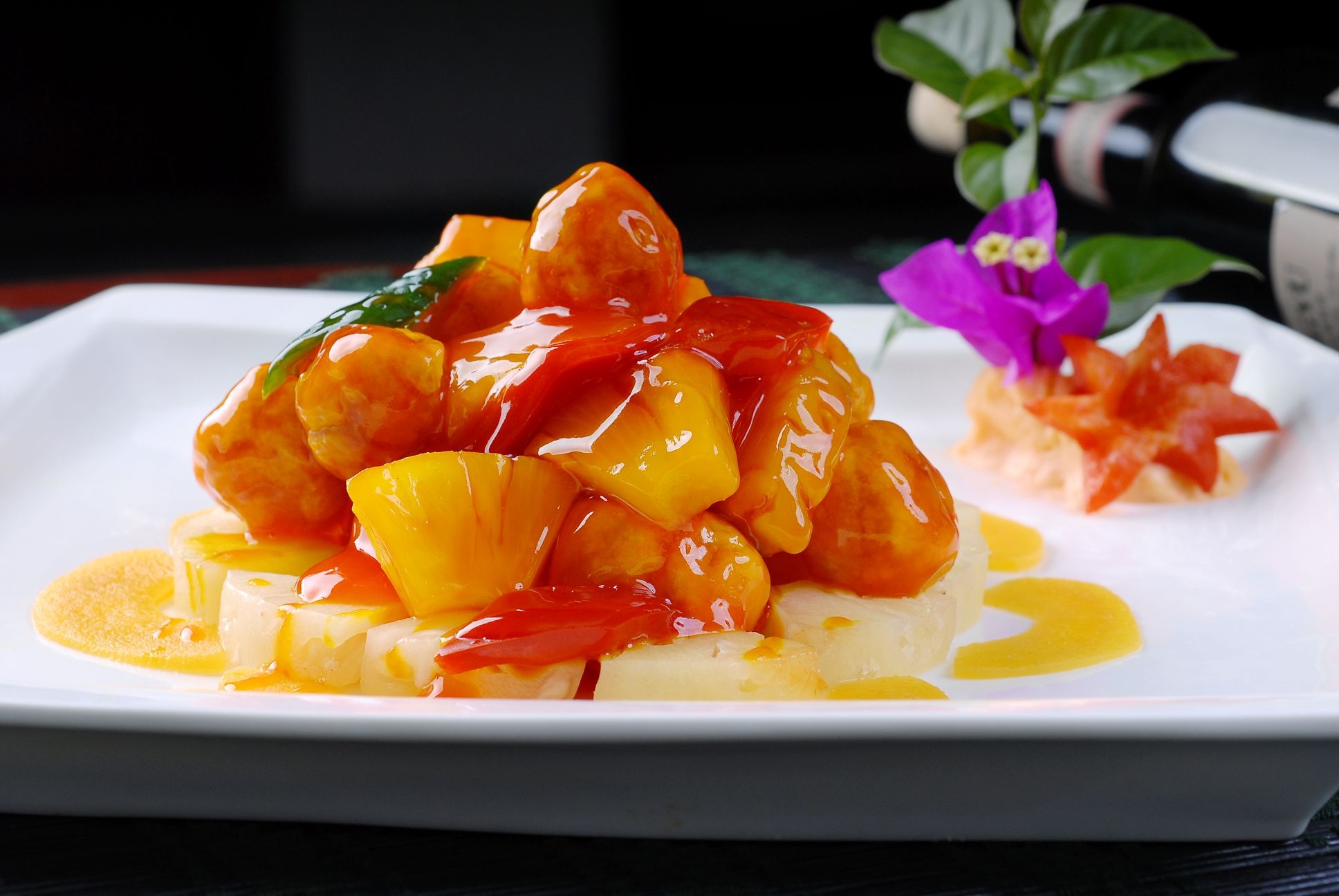 高清图片餐饮美食川菜川粤香菠咕噜肉高清图片