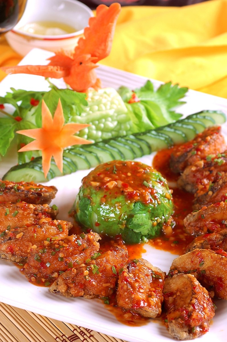 高清图片餐饮美食川菜碧绿开口笑高清图片