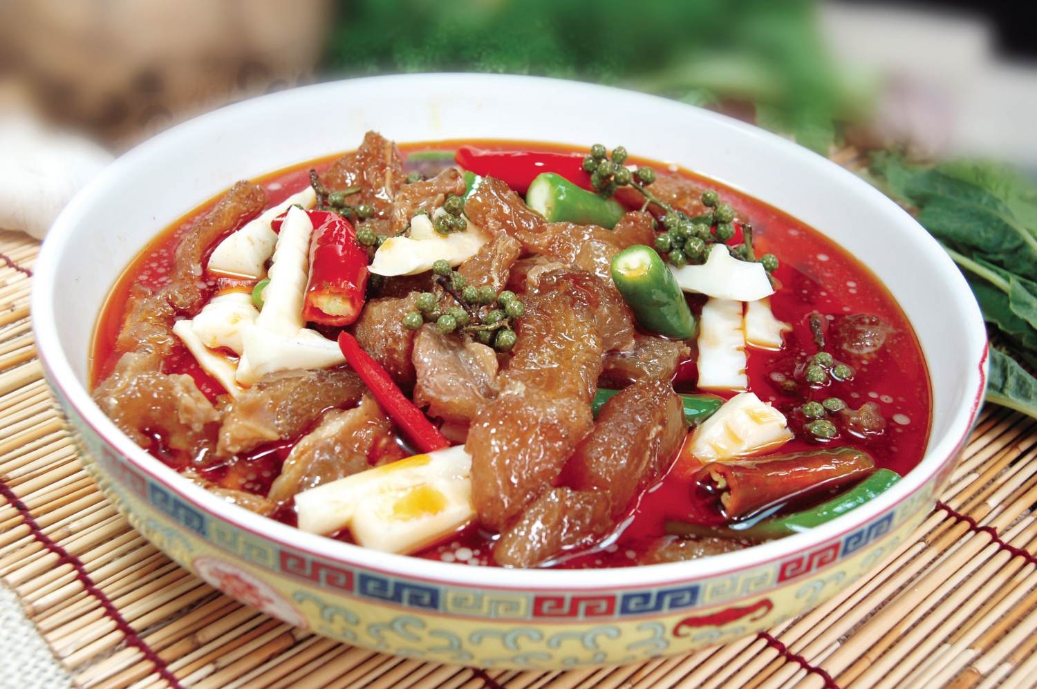 餐饮美食山笋蹄筋高清图片