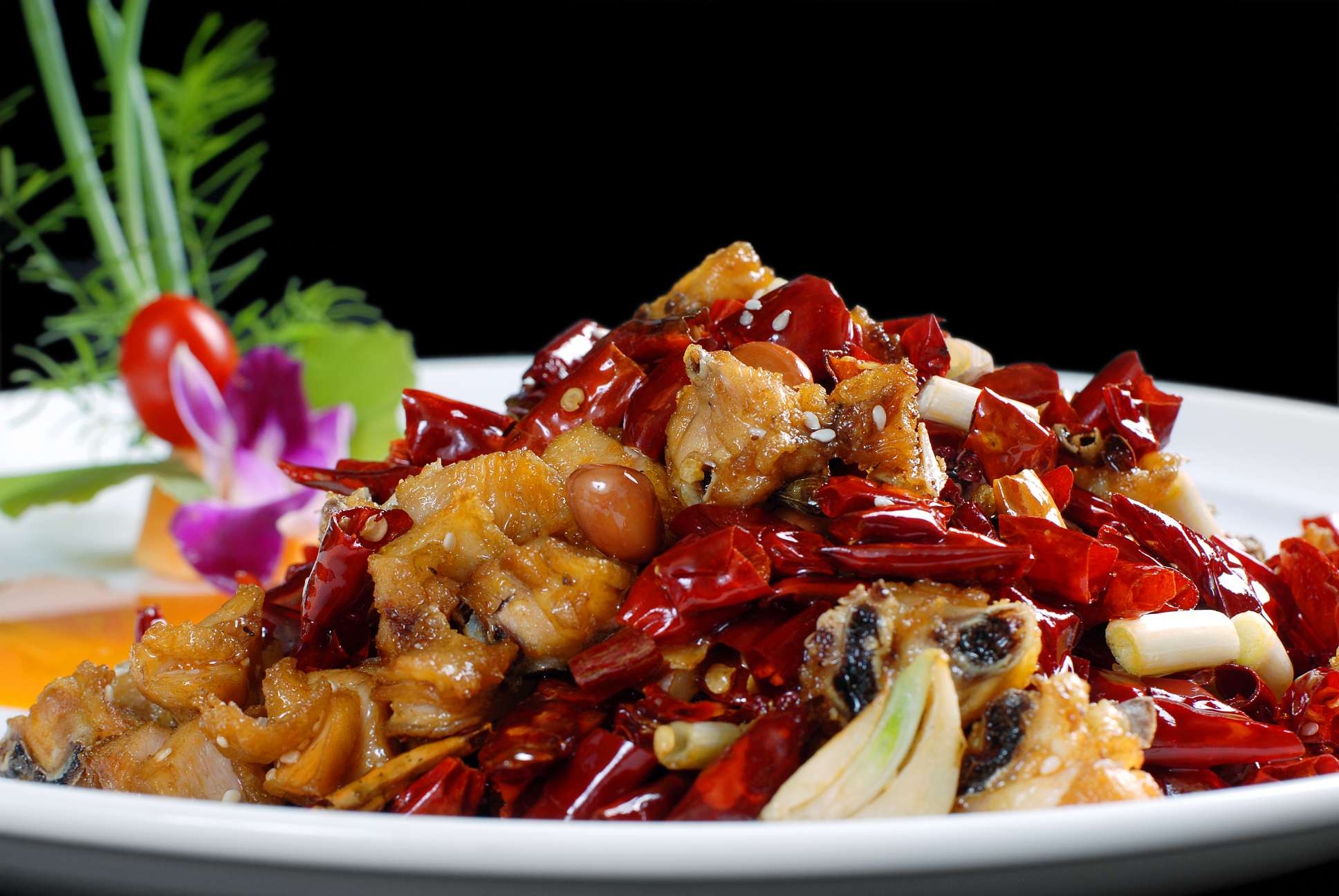 餐饮美食辣子鸡宣传图片灯箱