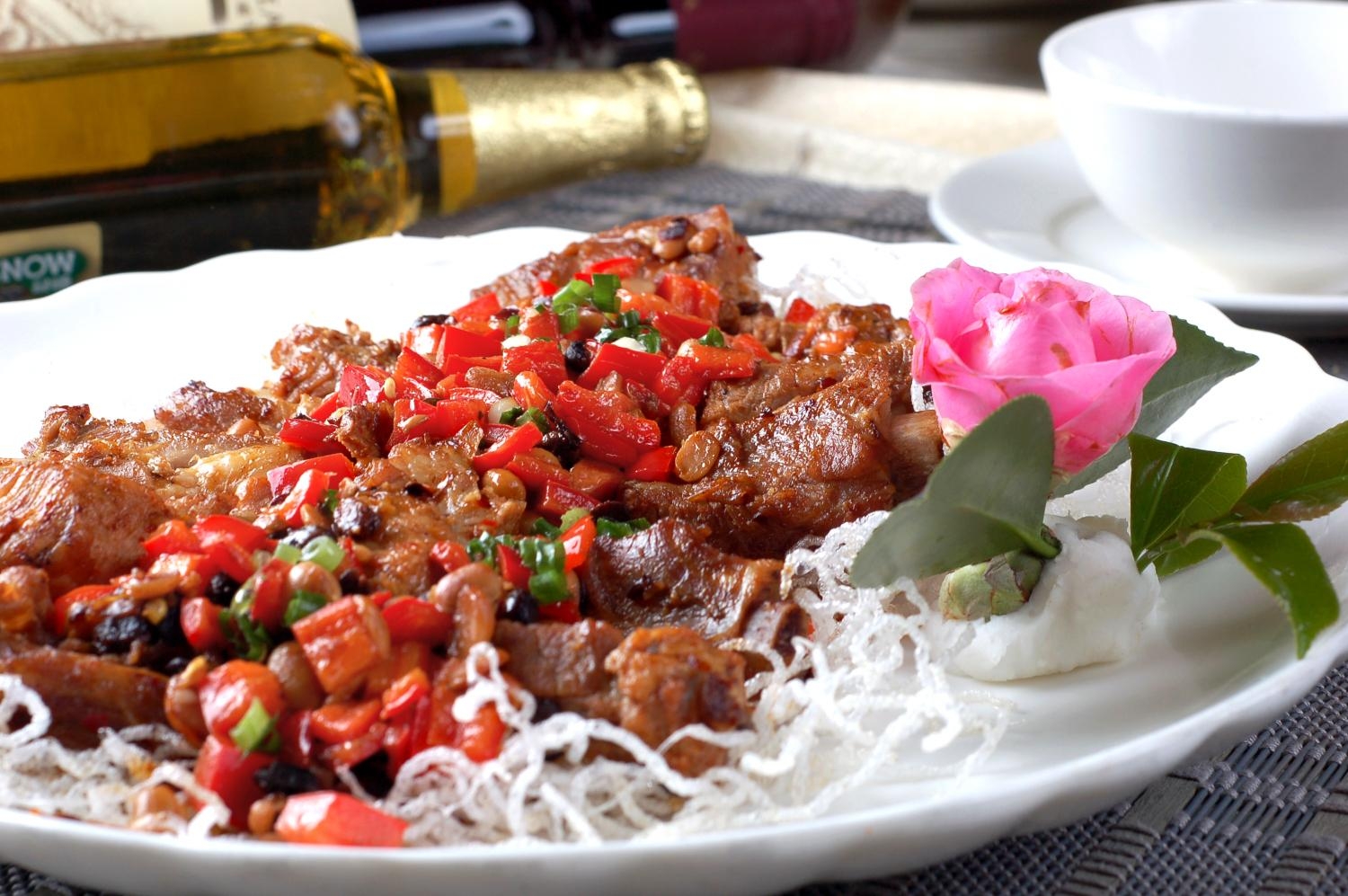 餐饮美食鼓椒仔骨高清图片