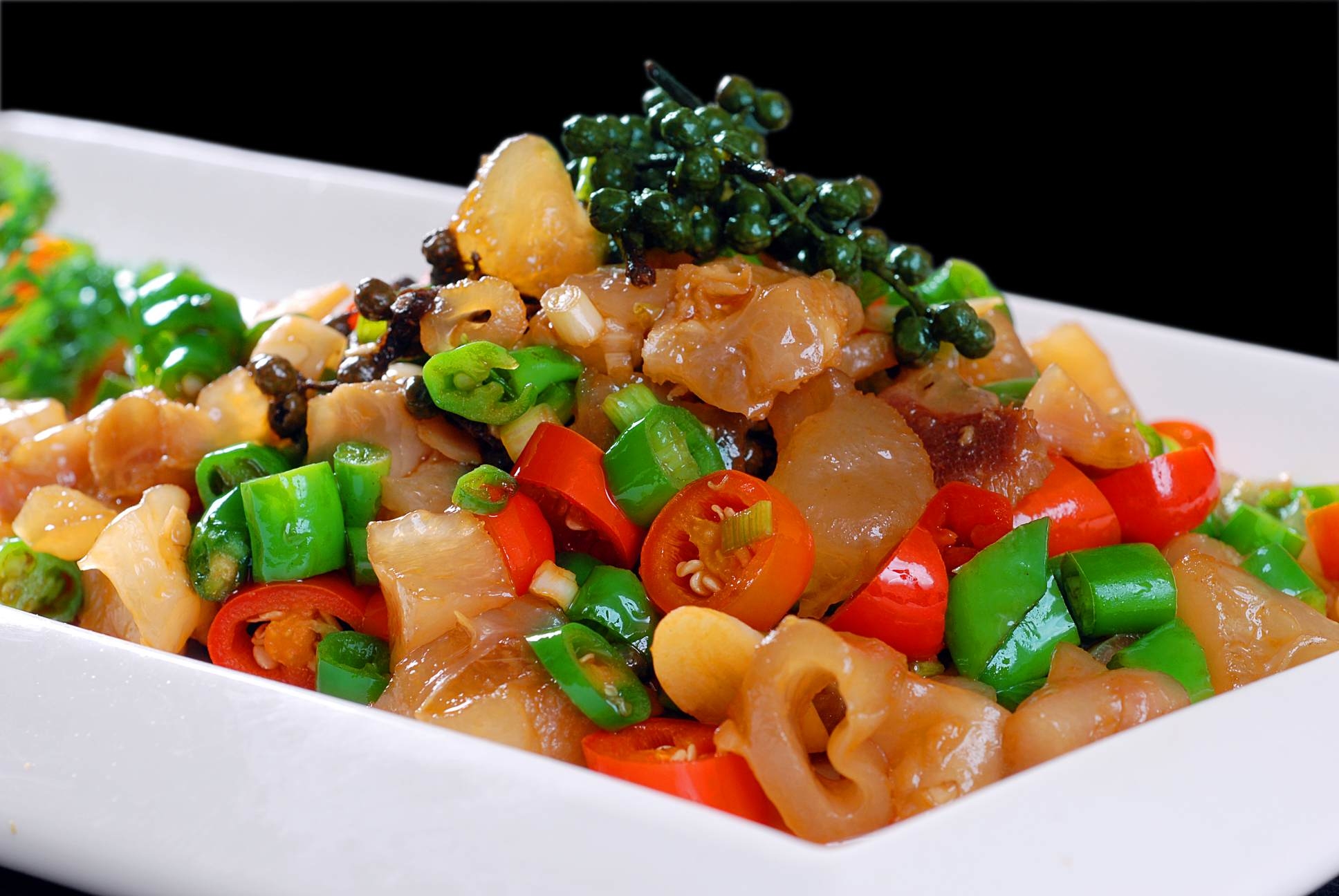 餐饮美食双椒蹄筋宣传图片灯箱