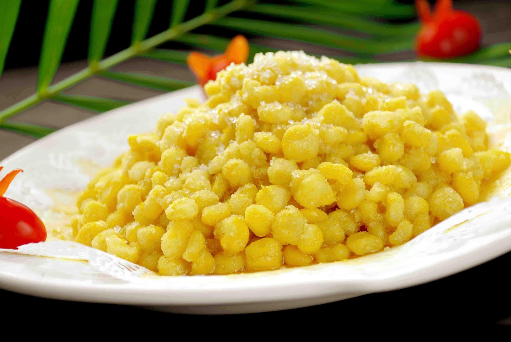 餐饮美食素玉米金沙玉米粒高清图片