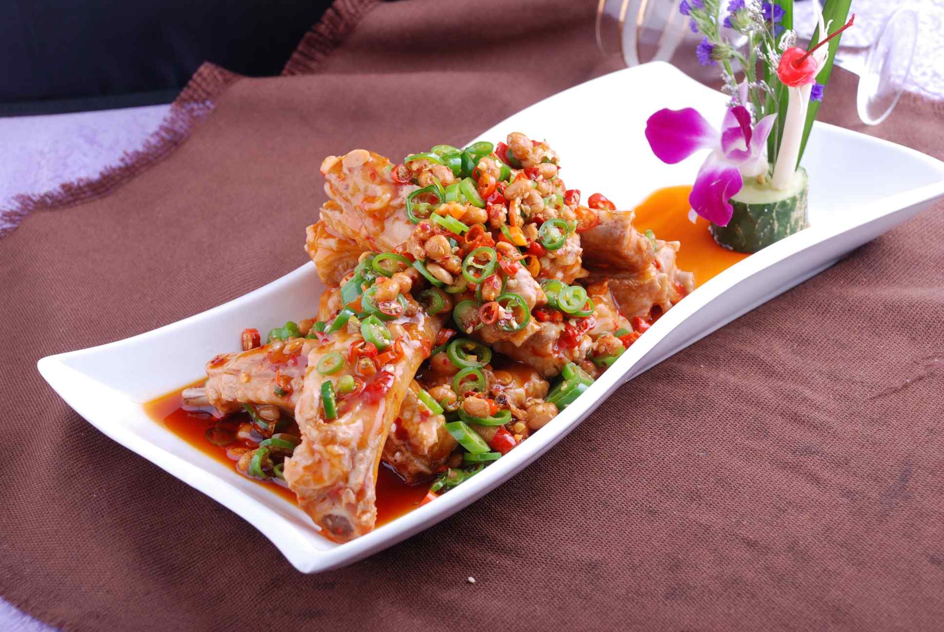 高清图片餐饮美食川菜水豆豉焗大排高清图片