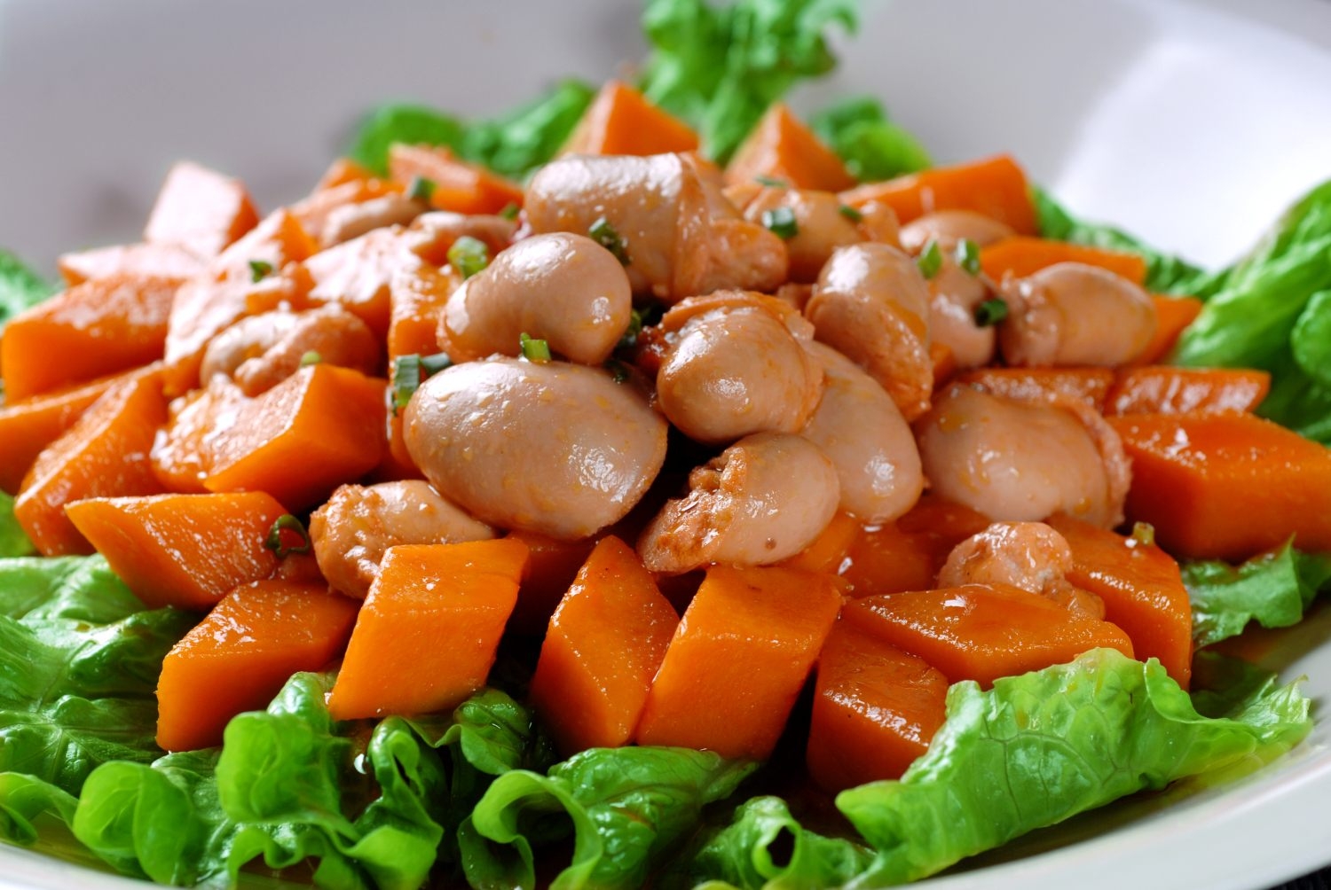 餐饮美食川菜南瓜鸡肾高清图片