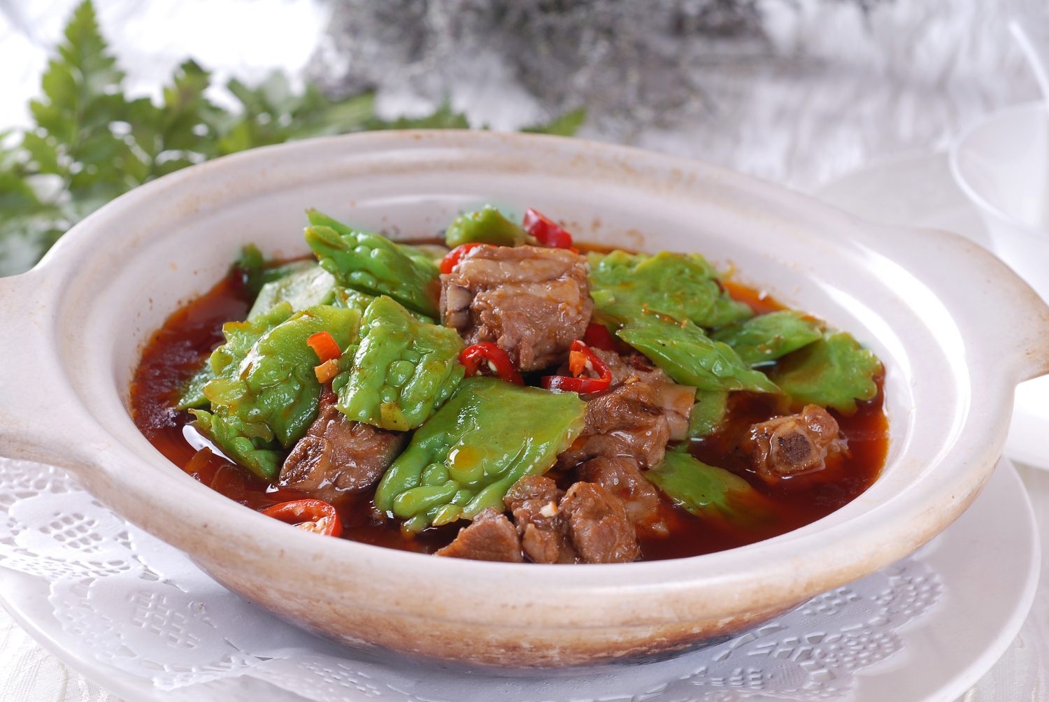 餐饮美食川菜凉瓜排骨高清图片454