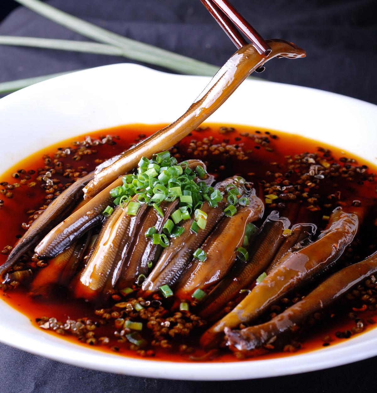 餐饮美食花椒鳝段宣传图片灯箱