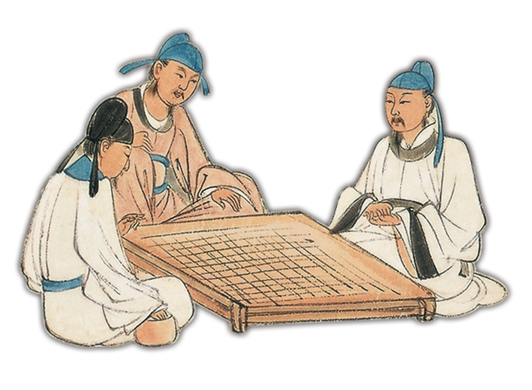 彩色古代人物古人国学文化