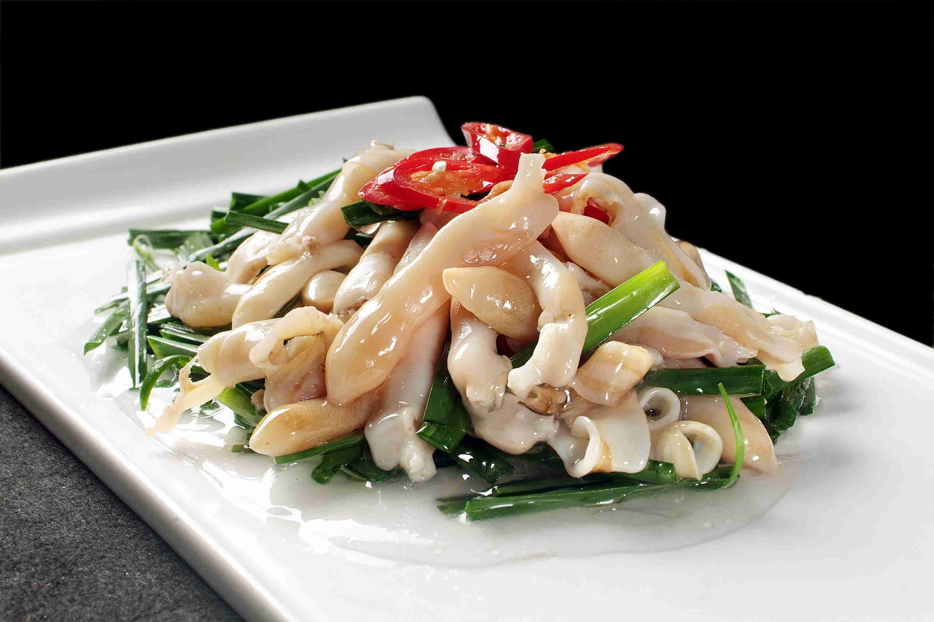 餐饮美食韭香蛏子皇高清图片