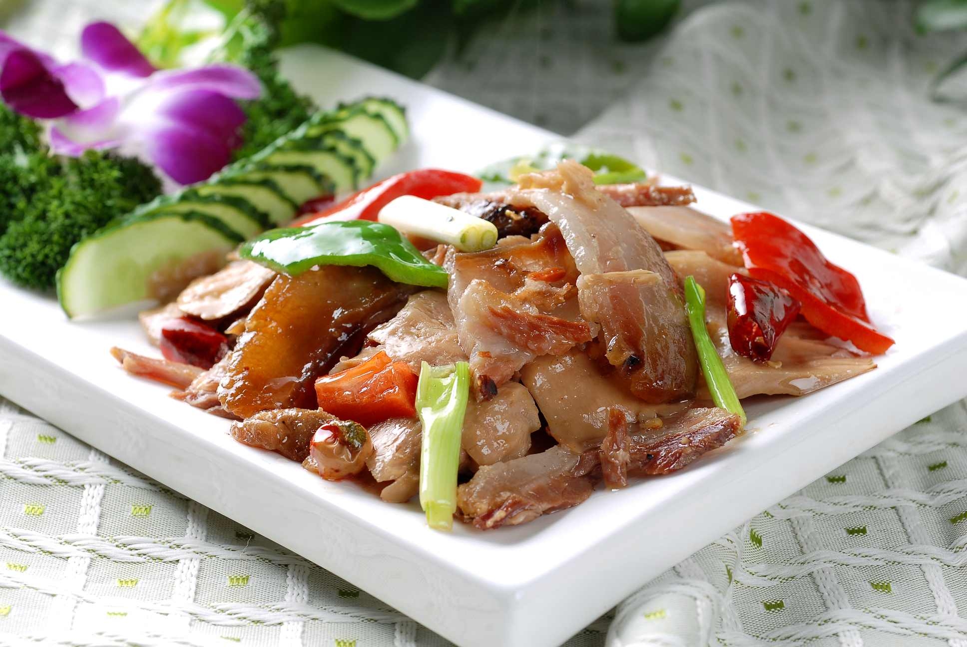 餐饮美食笋干香腊肉高清图片