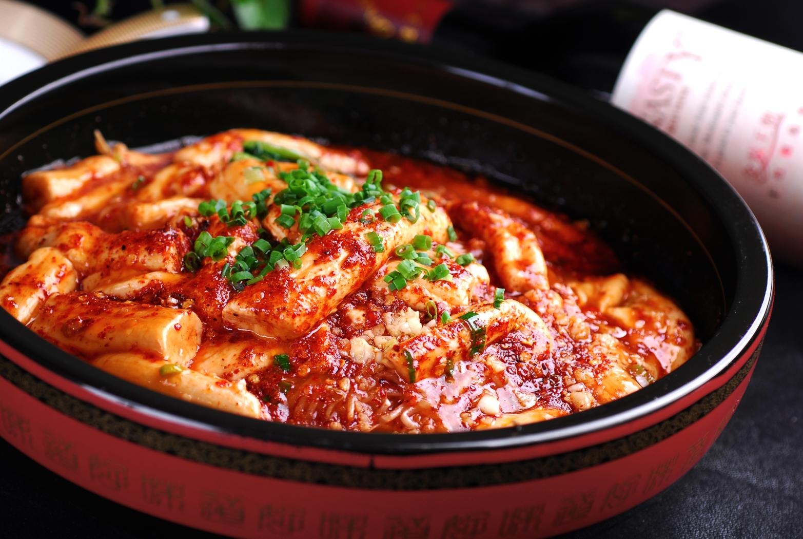 高清图片餐饮美食川菜热菜麻婆牛脊髓高清图片