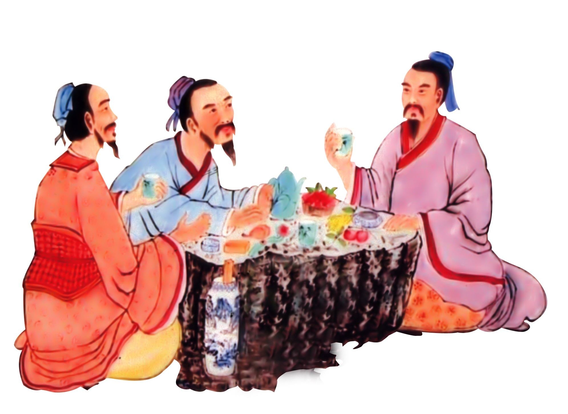 彩色古代人物古人国学文化png (2)