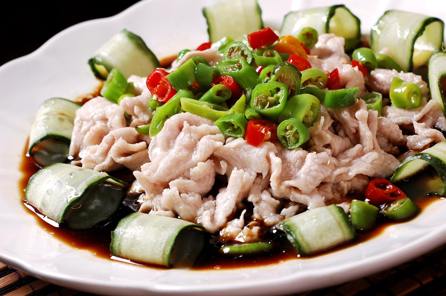 餐饮美食川菜凉上滑肉高清图片