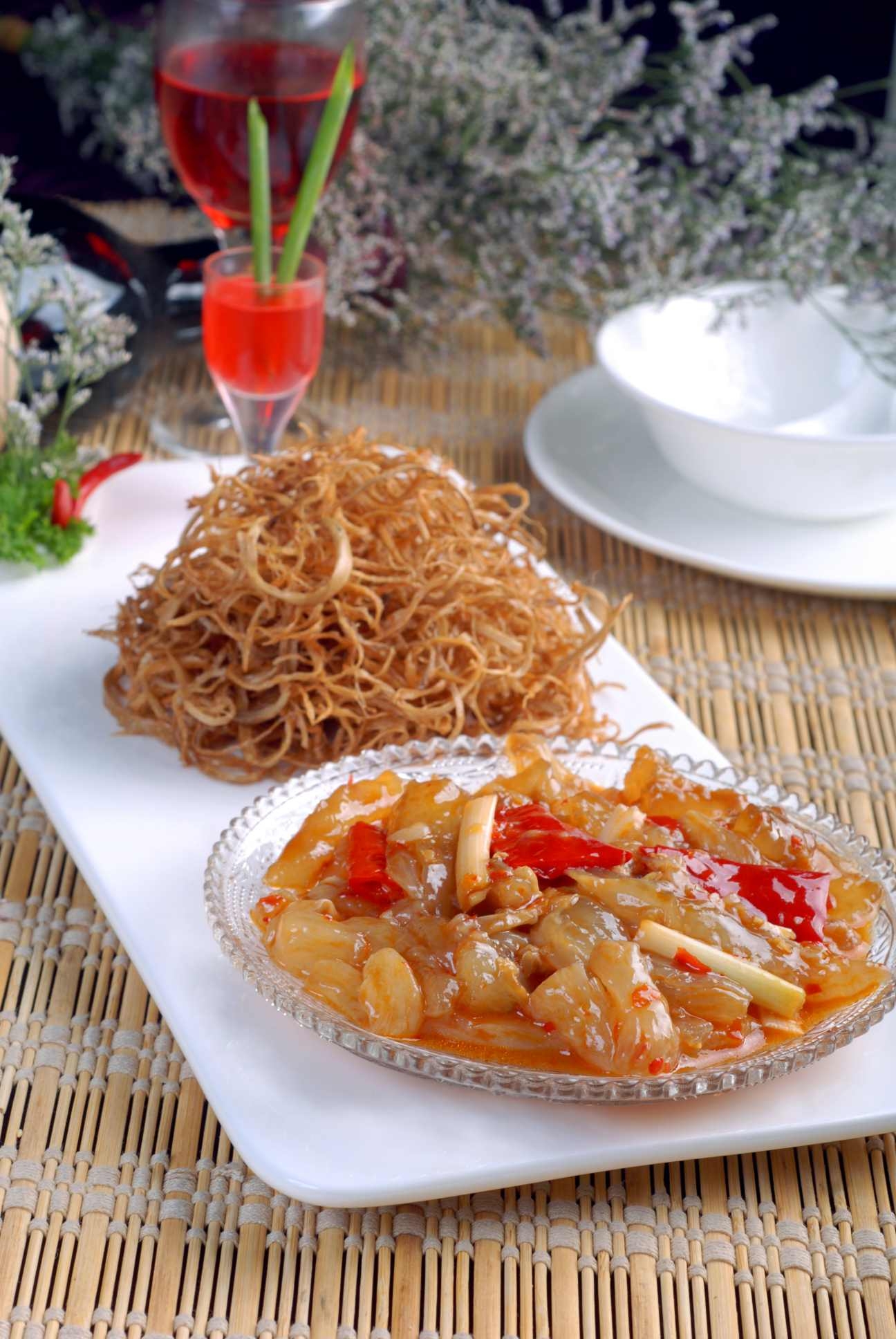 餐饮美食茶菇烩鹿筋宣传图片灯箱