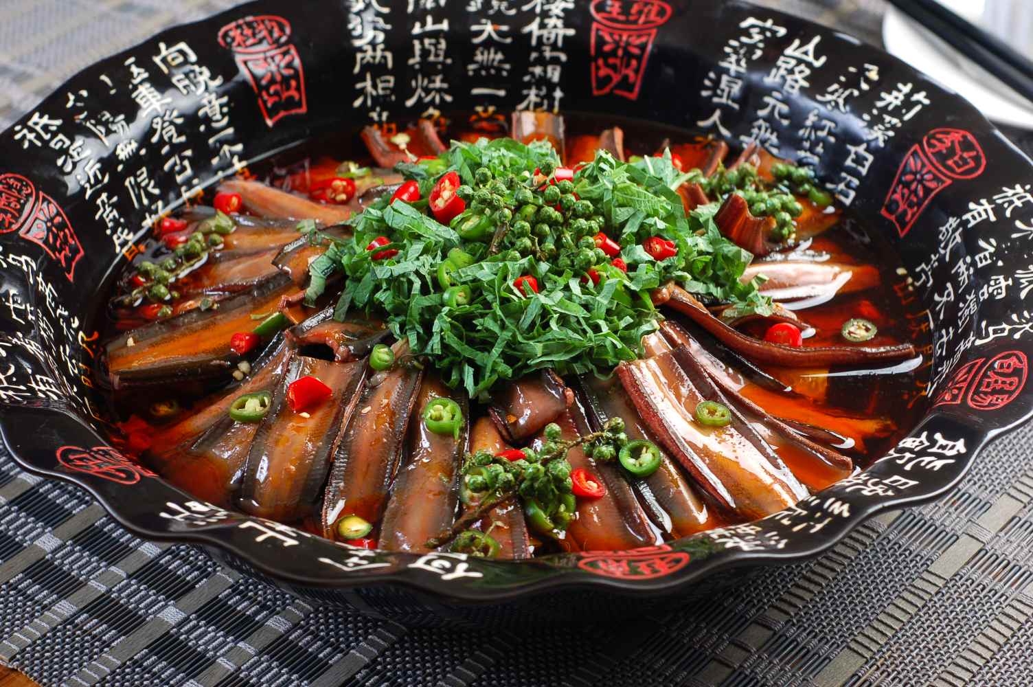 高清图片餐饮美食川菜特色藿香鳝鱼高清图片