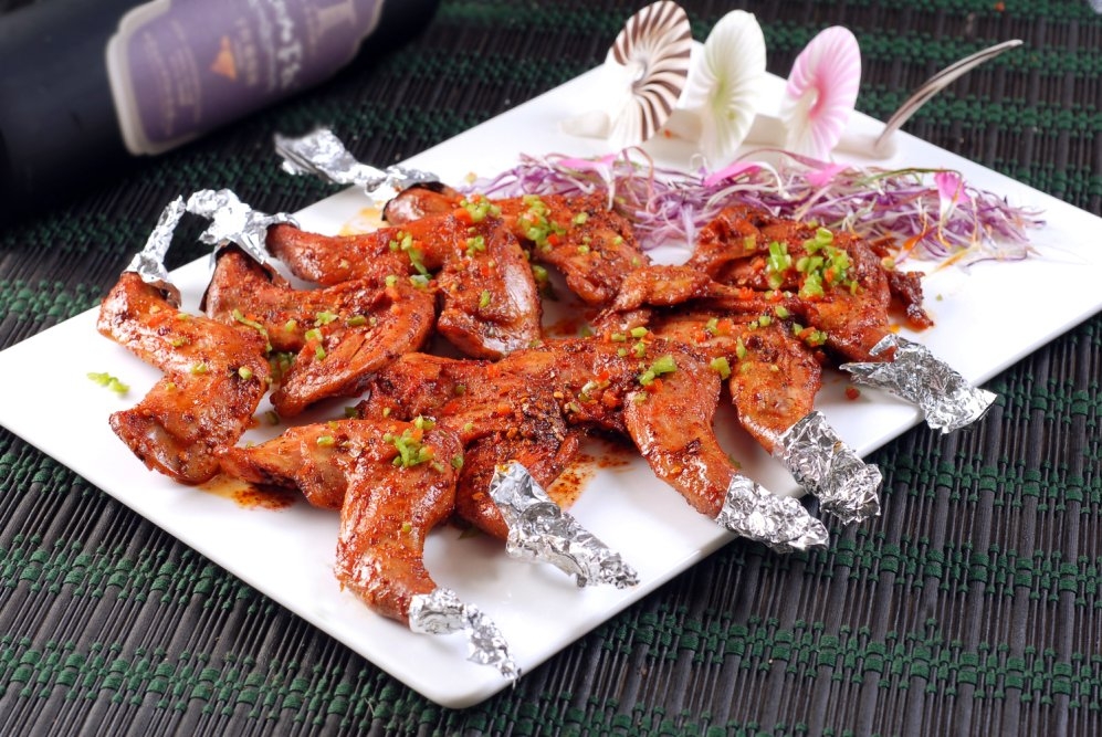 餐饮美食玫香兔腿宣传图片灯箱