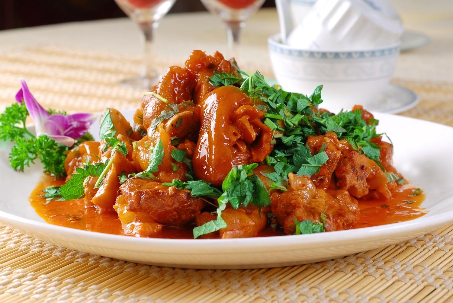 餐饮美食藿香拐肉高清图片