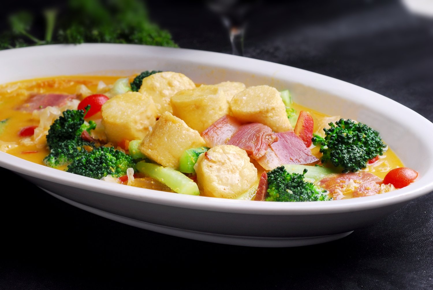 餐饮美食川菜上汤日式豆腐高清图片