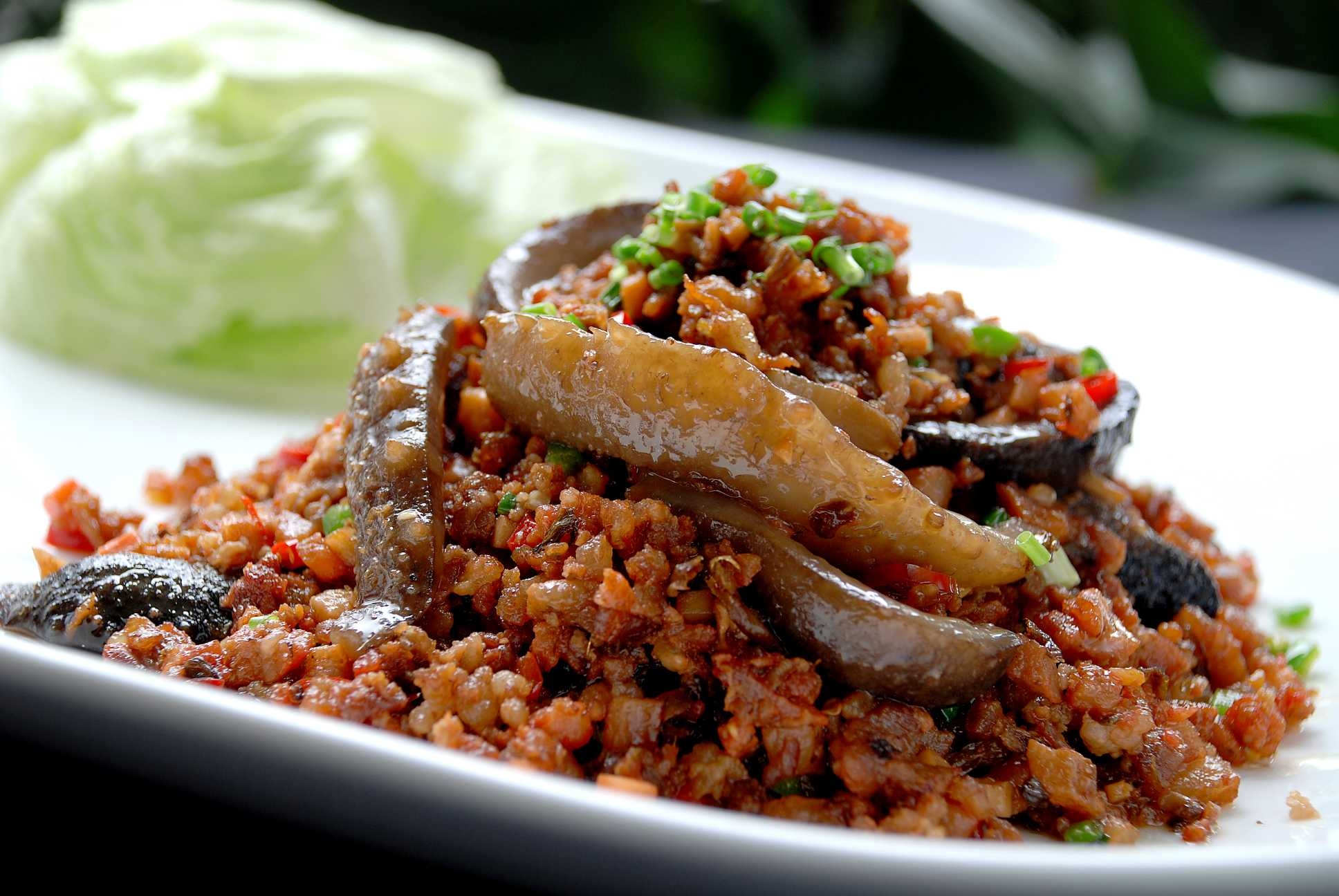 高清图片餐饮美食川菜绍子干烧辽参高清图片724