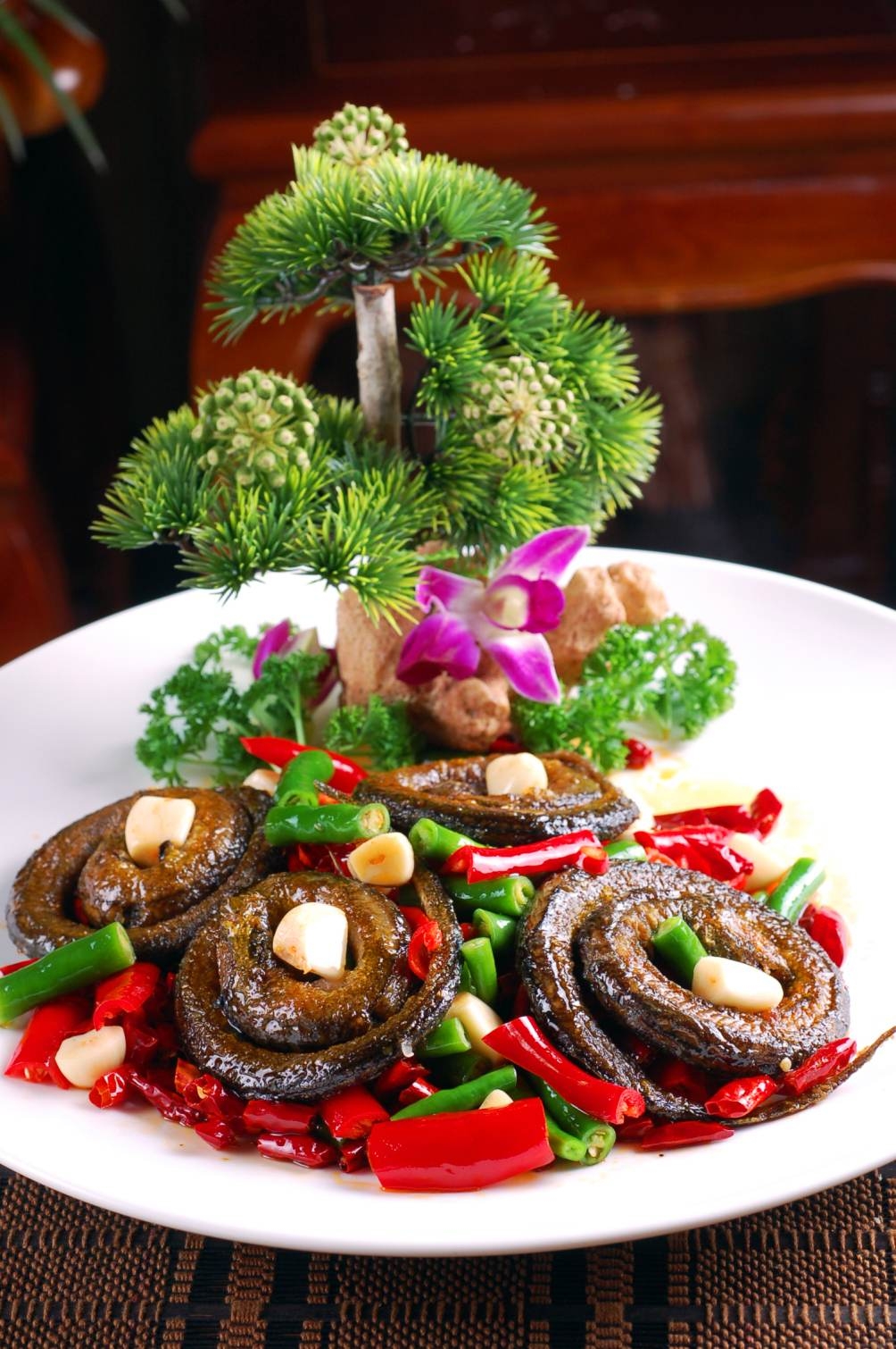 餐饮美食川菜凉水井盘龙鳝高清图片