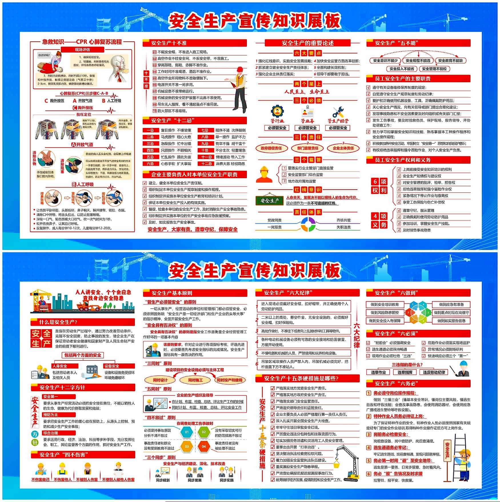 安全生产宣传知识展板TIF素材模板