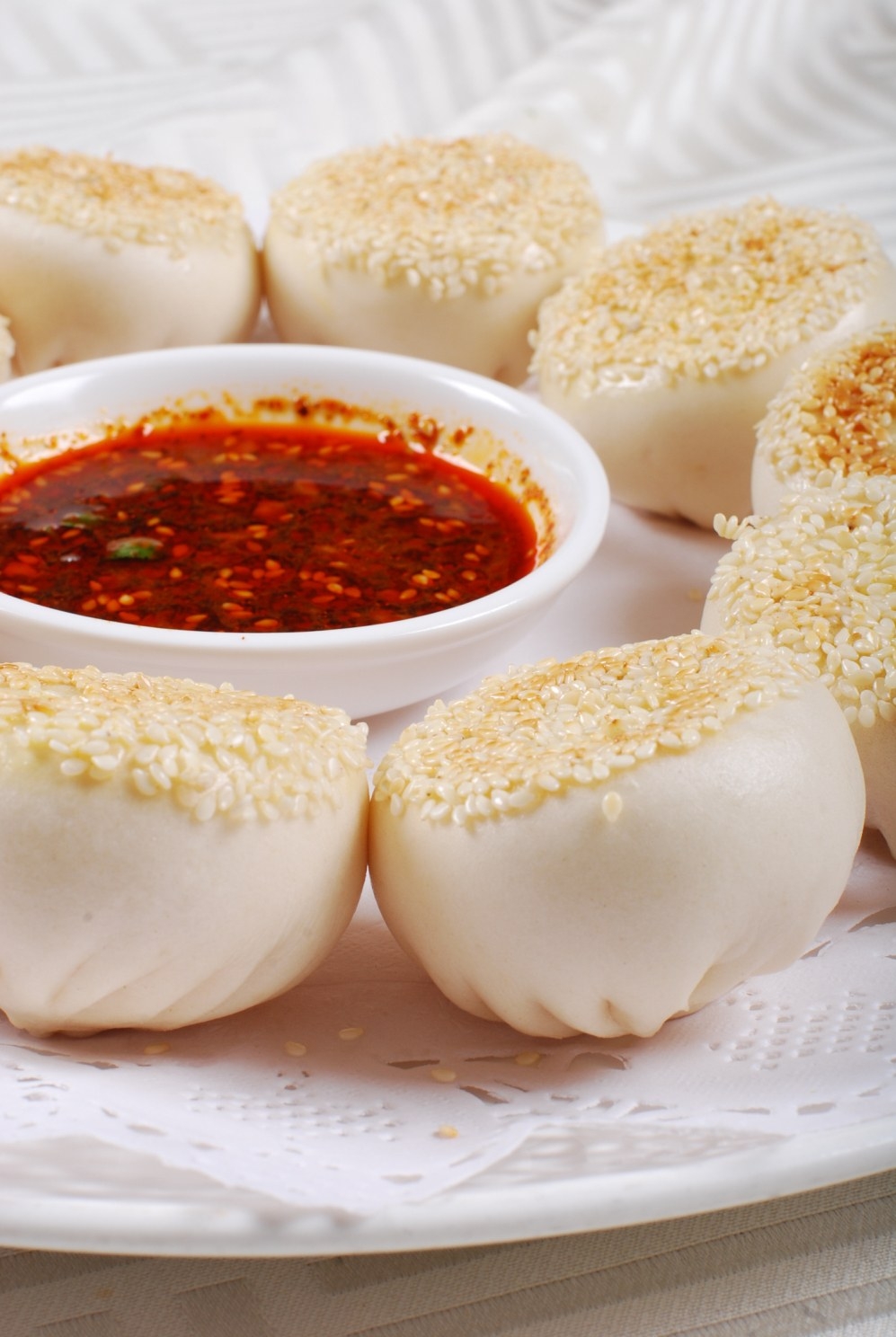 芝麻生煎包高清图片