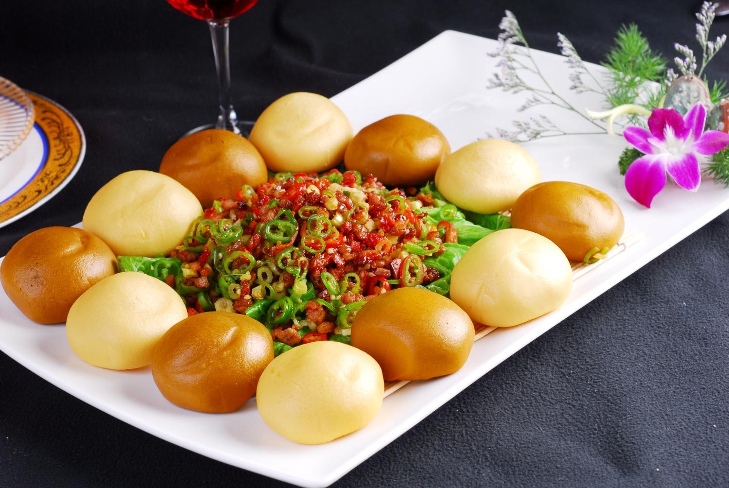 高清图片餐饮美食川菜热菜茶鸭窝窝头高清图片