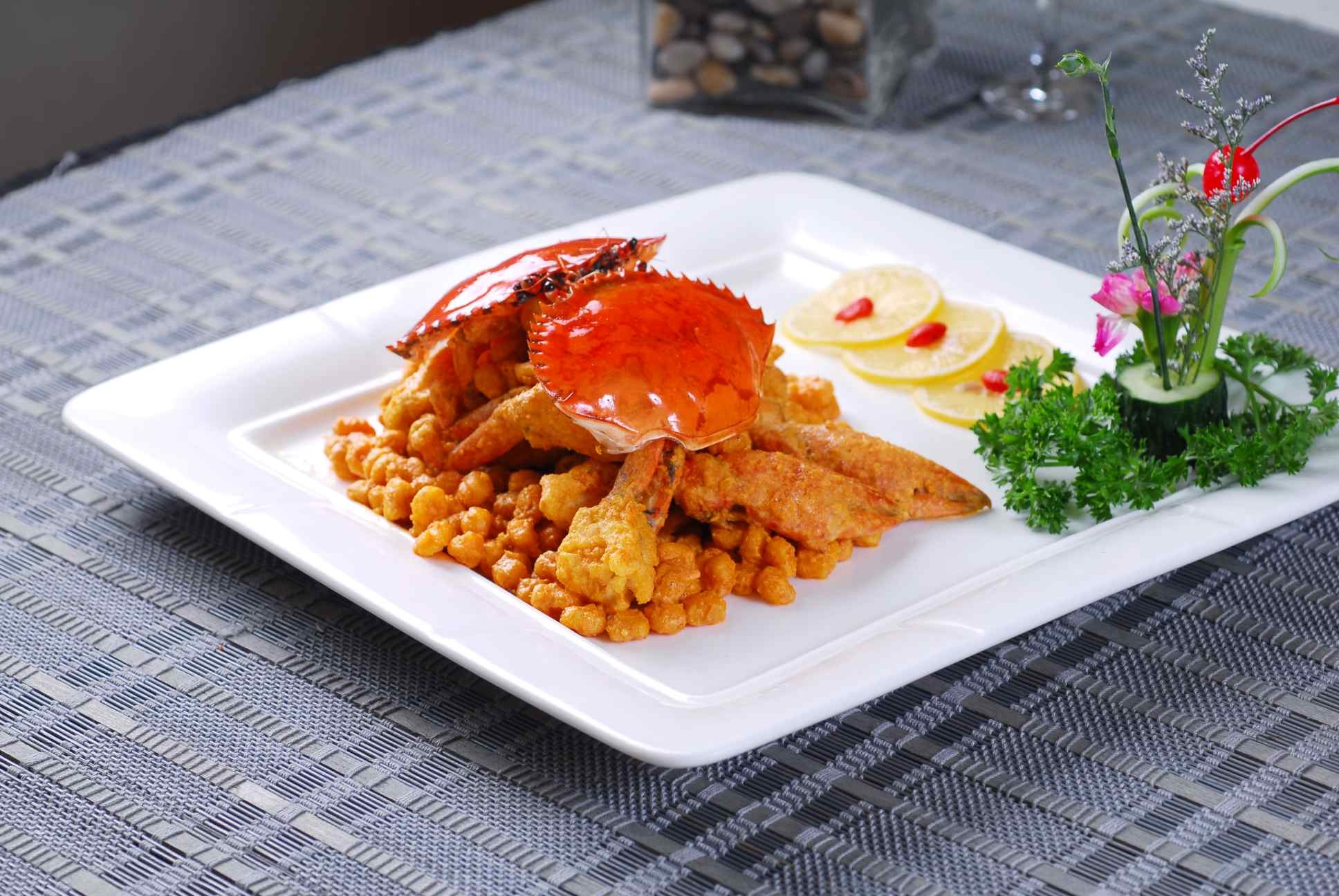 高清图片餐饮美食川菜金沙玉米蟹高清图片344