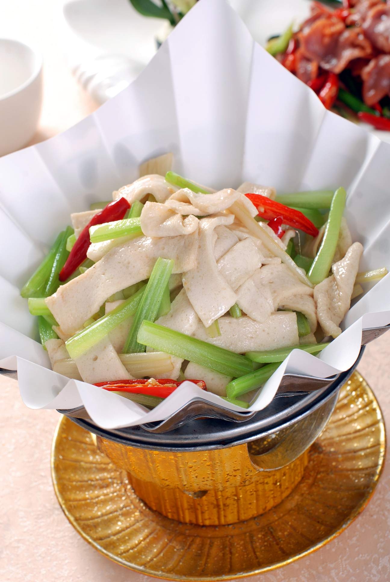 餐饮美食川菜纸锅千页豆腐高清图片