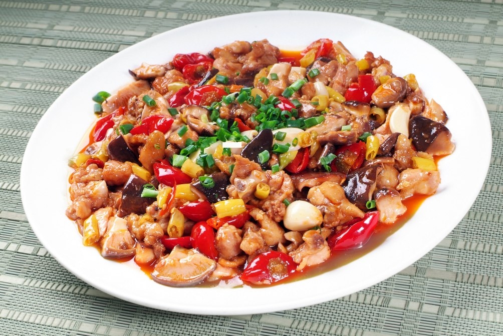 高清图片餐饮美食川菜开胃菌香鸡高清图片