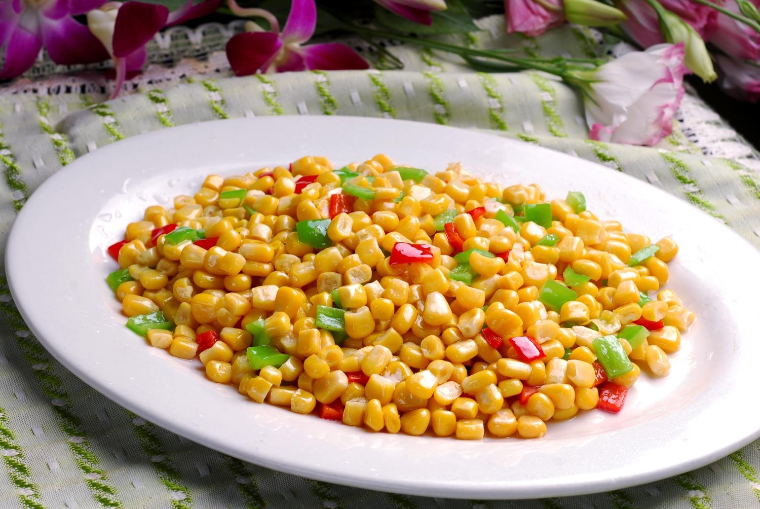 高清图片餐饮美食川菜青椒玉米高清图片