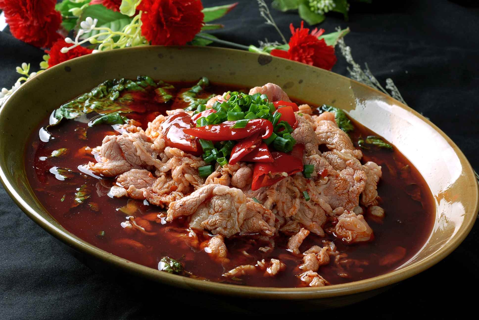 餐饮美食泉水肥牛宣传图片灯箱