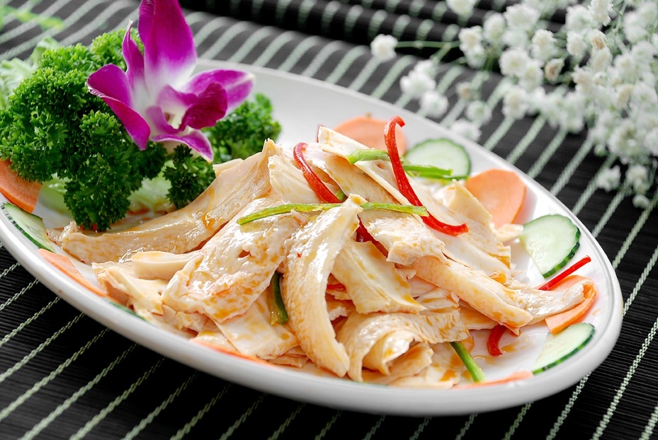 餐饮美食麻香黄喉高清图片