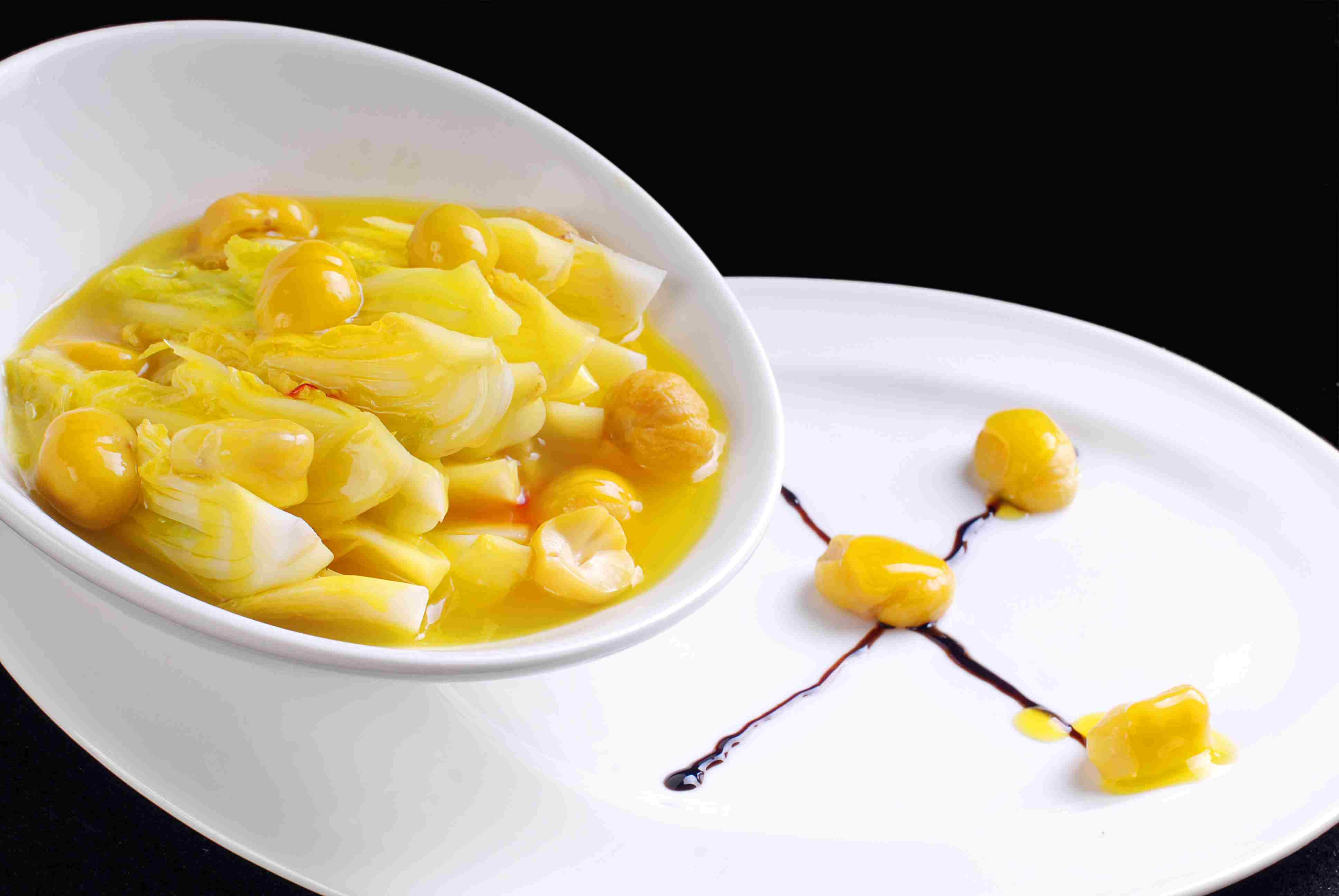 餐饮美食板栗娃娃菜高清图片