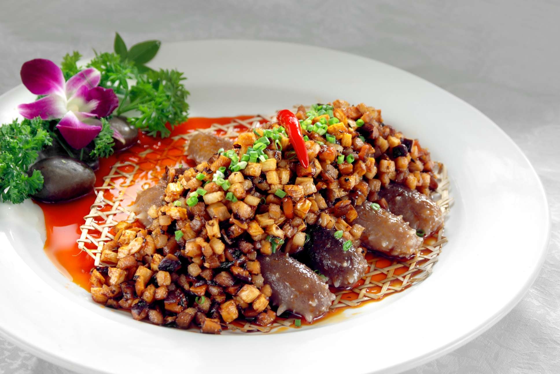 高清图片餐饮美食川菜热美味干烧辽参高清图片654