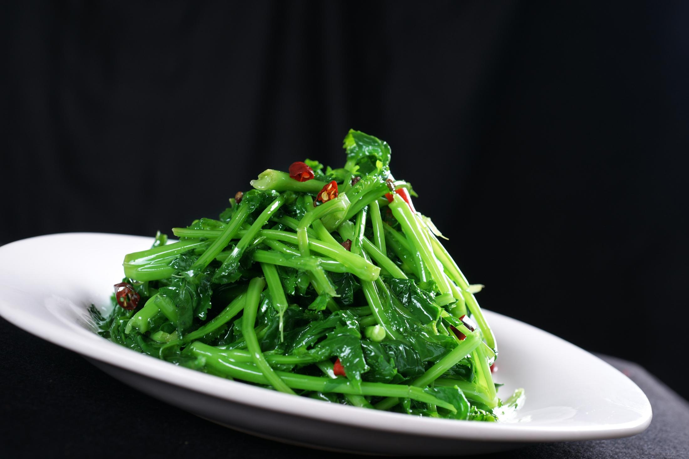 餐饮美食炝炒白油菜高清图片