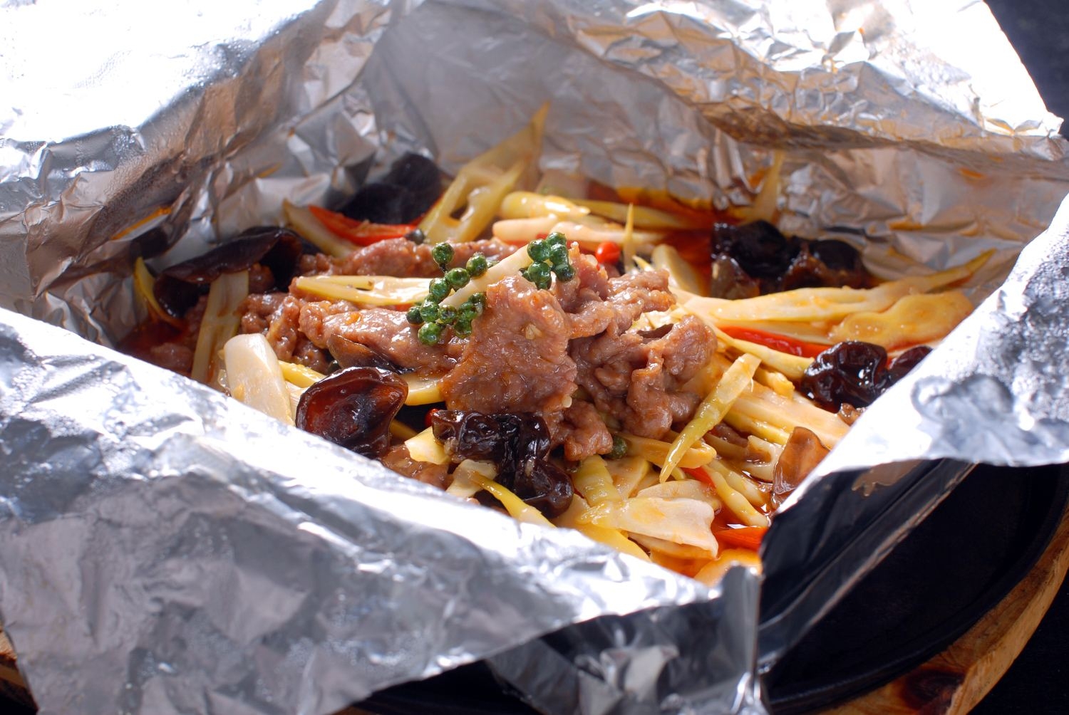 餐饮美食气泡牛柳宣传图片灯箱