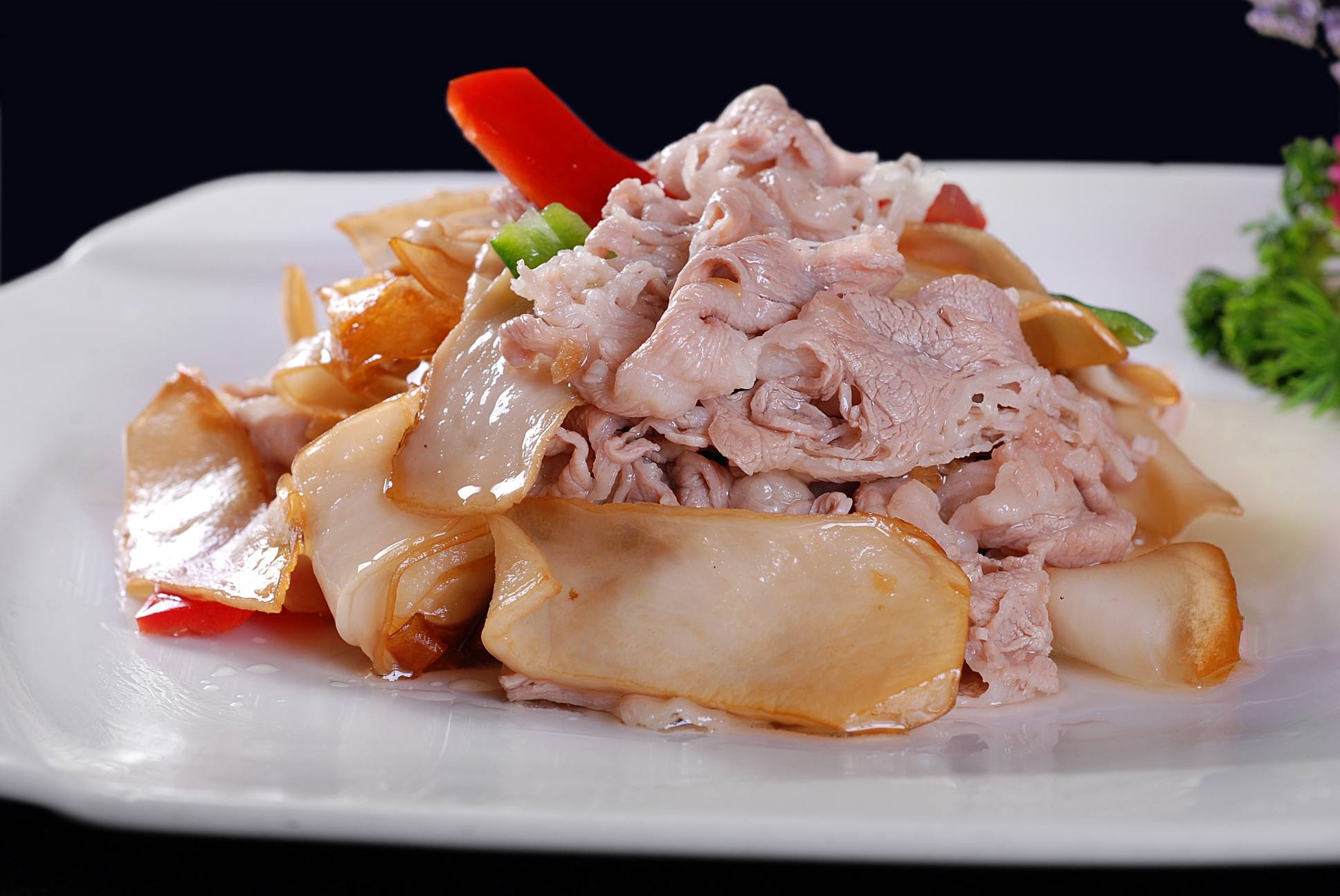 高清图片餐饮美食川菜杏鲍菇爆肥牛高清图片