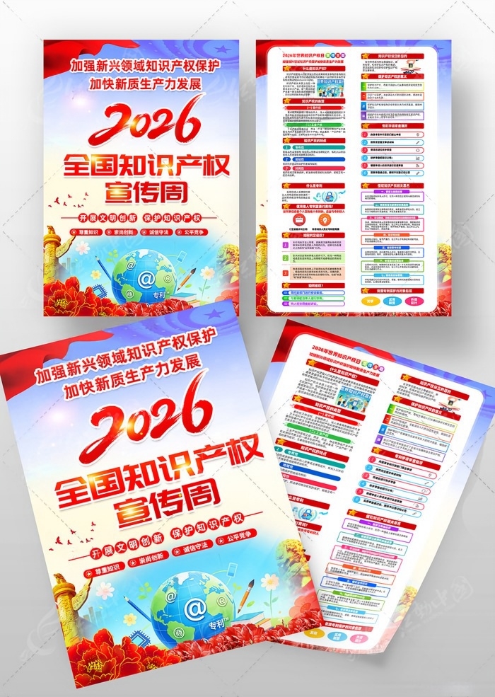 2026知识产权宣传周海报PSD素材源文件