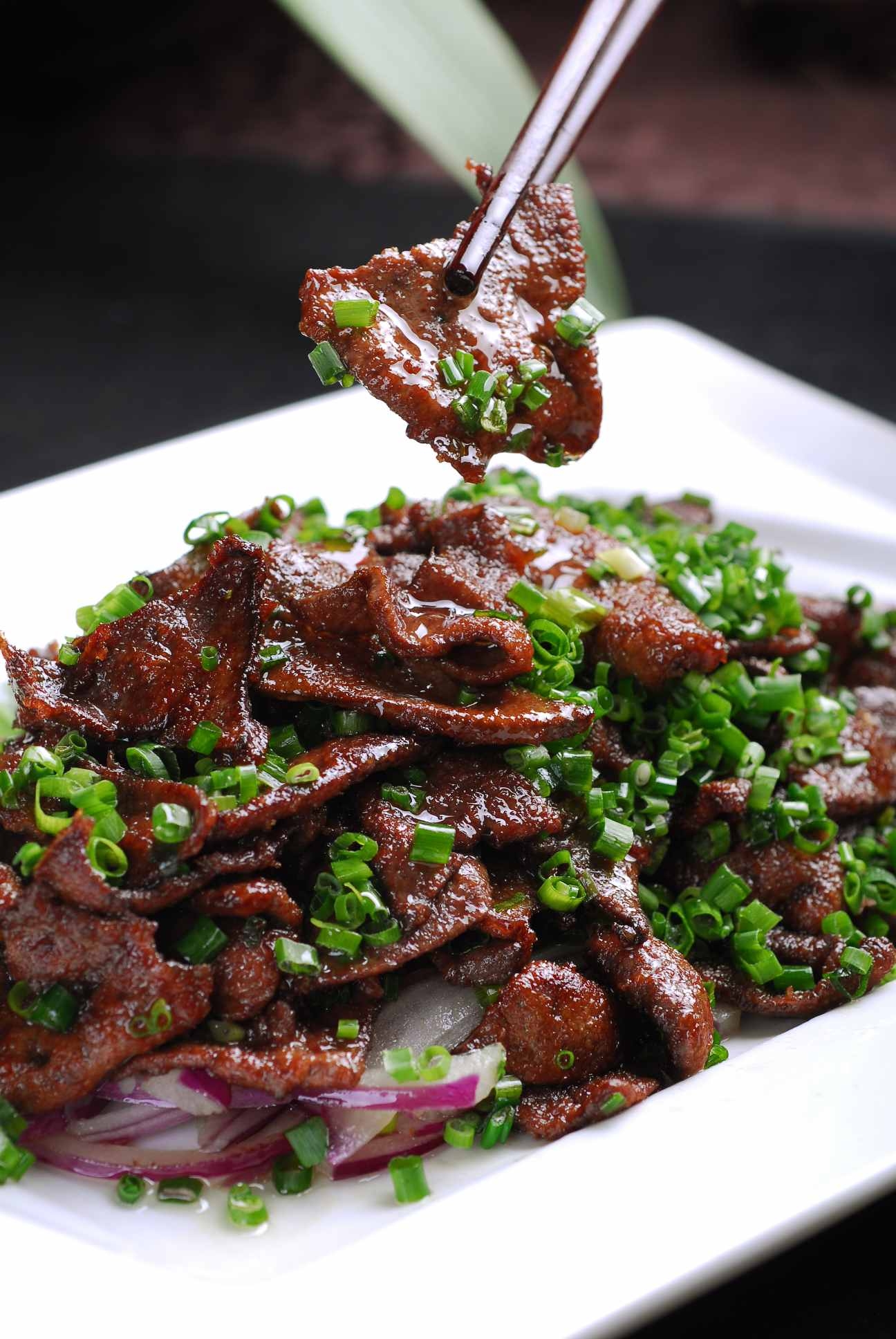餐饮美食川菜葱香猪肝高清图片58