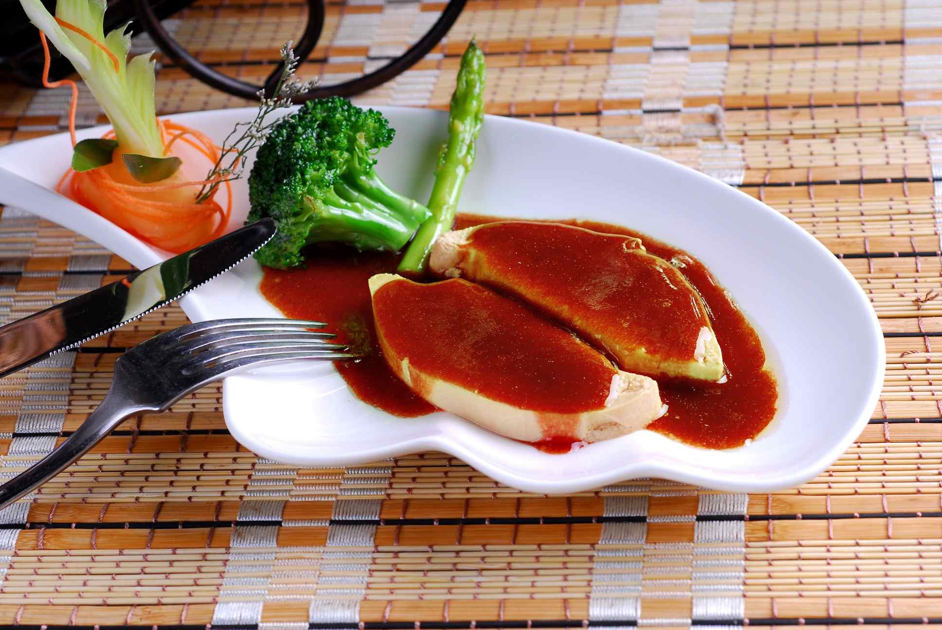 高清图片餐饮美食川菜锦瑟小煎鹅肝高清图片