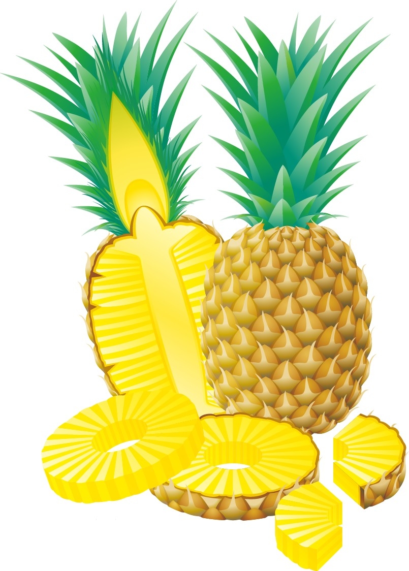 卡通凤梨卡通菠萝免抠透明素材设计图 (18)