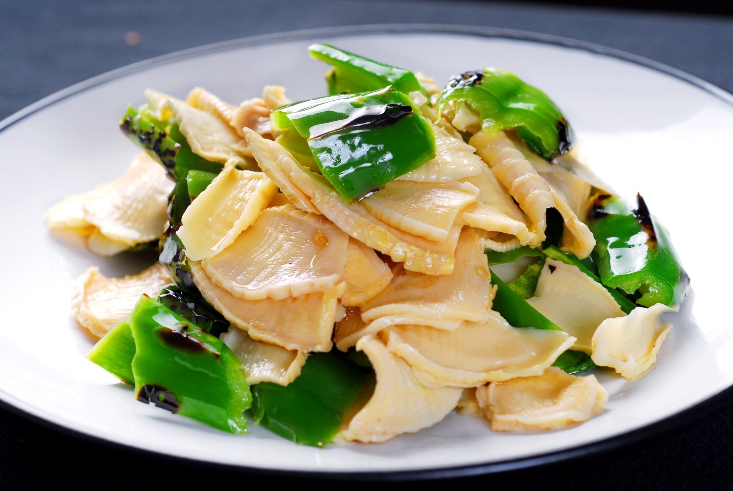 餐饮美食烧椒冬笋拌高清图片